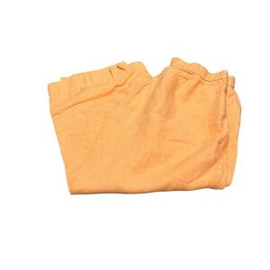 J. JILL Orange wide leg cropped love linen pants
